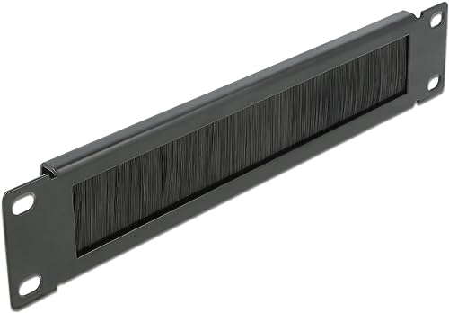 Delock 10″ Kabelmanagement Bürstenleiste 1 HE schwarz von DeLOCK