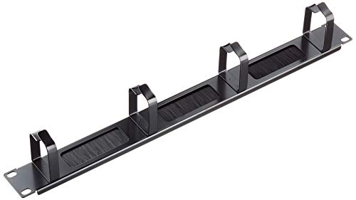Delock 19″ Kabelmanagement Bürstenleiste mit 4 Bügeln 1 HE schwarz von DeLOCK
