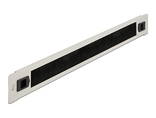 Delock 19″ Kabelmanagement Bürstenleiste werkzeugfrei 1 HE grau von DeLOCK