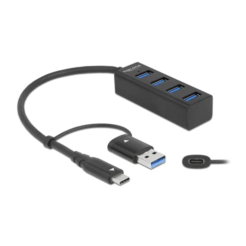 Delock 4 Port USB 3.2 Gen 1 Hub mit USB Type-C™ oder USB Typ-A Anschluss von DeLOCK