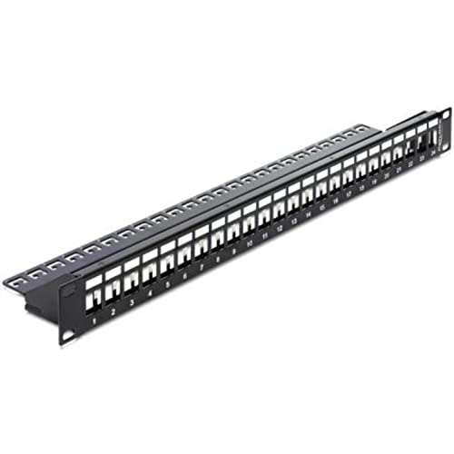 DeLock 19″ Keystone Patchpanel 24 Port schwarz von DeLOCK