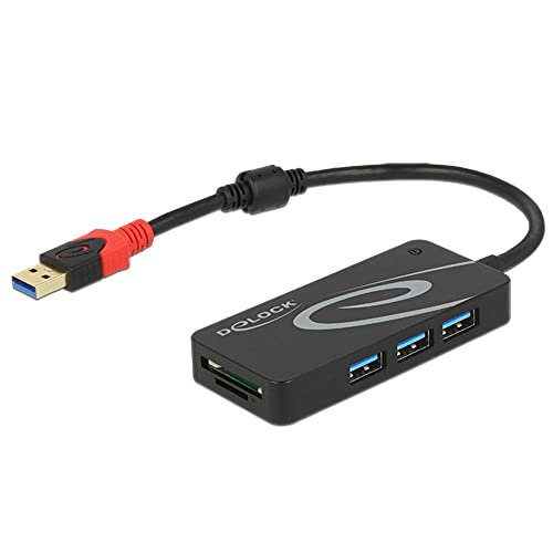 Delock 62899 USB-Hub USB3.1 TypA 3X USB3.0 TypA +2X Slot SD von DeLOCK