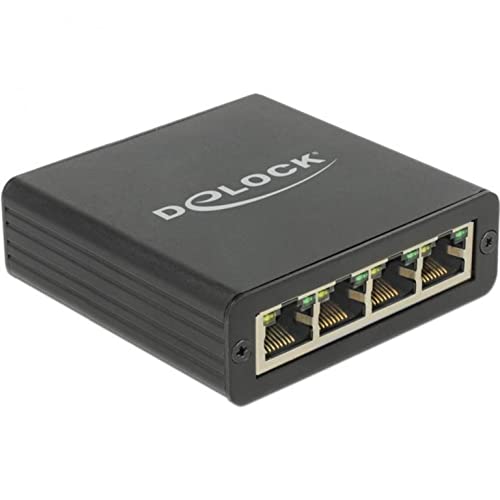 Delock 62966 Adapter USB 3.0 auf 4 x Gigabit LAN Schwarz von DeLOCK