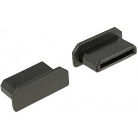 Delock 64028 Staubschutz für HDMI Mini-C Buchse ohne Griff 10 Stück Schwarz von DeLOCK