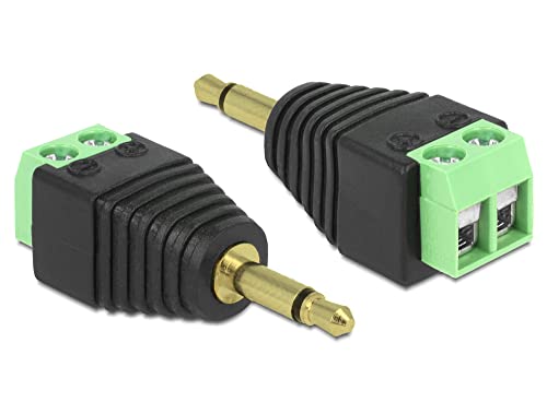 Delock 65528 Adapter Terminalblock 2 Polig auf 3,5mm Klinke Stecker Schwarz/Grün Delock 65528 Adapter Terminalblock 2 Polig auf 3,5mm Klinke Stecker Schwarz/Grün von DeLOCK