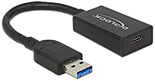 Delock 65698 Adapterkabel USB 3.0 A Stecker auf USB Type-C Buchse 15 cm schwarz von DeLOCK