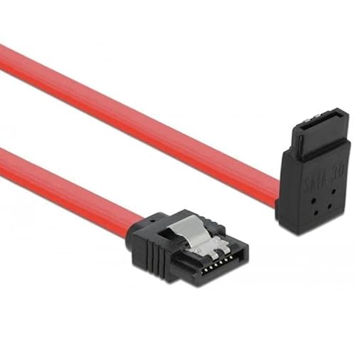 Delock 83975 Kabel, SATA 7-Polig Stecker auf SATA 7-Polig Stecker, 0,70m rot von DeLOCK