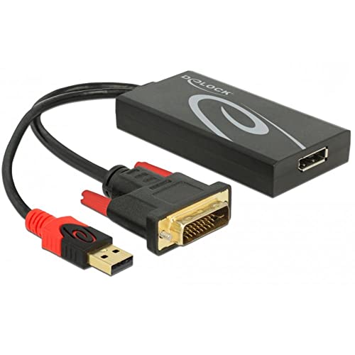 Delock Adapter DVI(24+1) -> Displayport Schwarz 30cm Kabel von DeLOCK