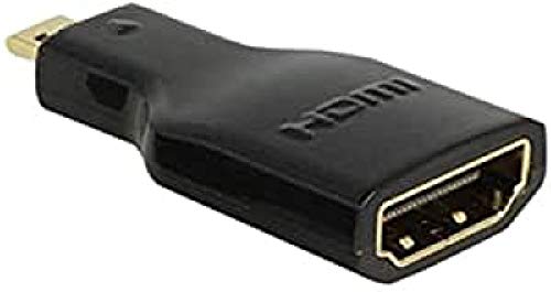 Delock Adapter High Speed HDMI mit Ethernet - HDMI Micro-D Stecker > HDMI-A Buchse 4K Schwarz von DeLOCK