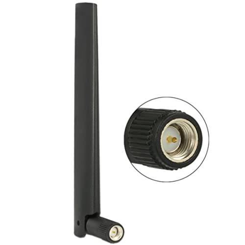 Delock Antenne Zigbee Multi Bluetooth, GSM, LTE, UMTS, WLAN IEEE 802.11 B/g/N SMA 1-4, 3 dBi Omni Gelenk Schwarz 88968 von DeLOCK