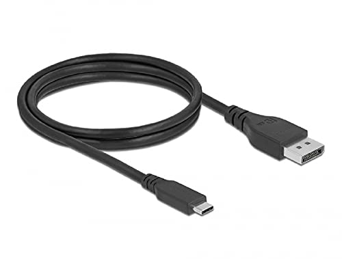 Delock Bidirektionales USB Type-C zu DisplayPort Kabel (DP Alt Mode) 8K 60 Hz 1,5 m DP 8K zertifiziert von DeLOCK