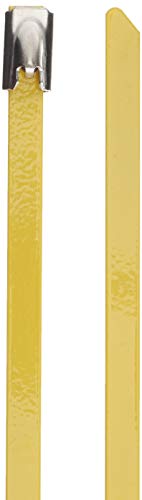 Delock Edelstahlkabelbinder L 400 x B 4,6mm gelb 10 Stück von DeLOCK