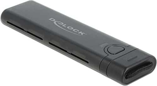 Delock Externes USB Type-C Combo Gehäuse für M.2 NVMe PCIe oder SATA SSD - werkzeugfrei Delock Externes USB Type-C Combo Gehäuse für M.2 NVMe PCIe oder SATA SSD - werkzeugfrei von DeLOCK