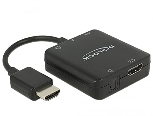 Delock HDMI Audio Extractor 4K 60 Hz kompakt HDMI-A Videokabel-Adapter- zur Auskoppelung des Audiosignal von DeLOCK