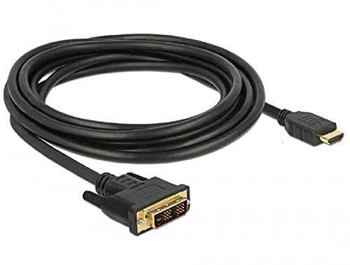 Delock HDMI zu DVI 18+1 Kabel bidirektional Videokabel-Adapter 3,0 m von DeLOCK