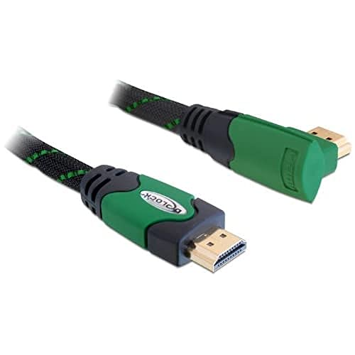 Delock High Speed HDMI-Kabel mit Ethernet (gewinkelt A-A/Stecker-Stecker, 2m) von DeLOCK