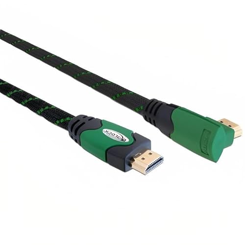 Delock High Speed HDMI-Kabel mit Ethernet (gewinkelt A-A/Stecker-Stecker, 3m) von DeLOCK