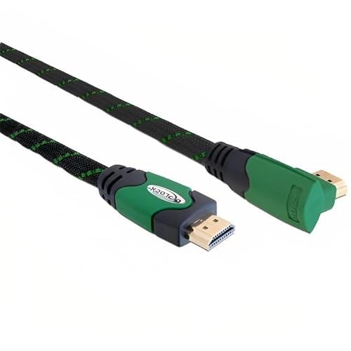 Delock High Speed HDMI-Kabel mit Ethernet (gewinkelt A-A/Stecker-Stecker, 4m) von DeLOCK