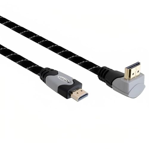 Delock High Speed HDMI Kabel mit Ethernet gewinkelt A-A/Stecker-Stecker 1m von DeLOCK