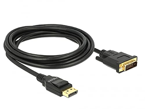 Delock Kabel DisplayPort 1.2 Stecker > DVI 24+1 Stecker Passiv 4K 30 Hz 3 m schwarz von DeLOCK