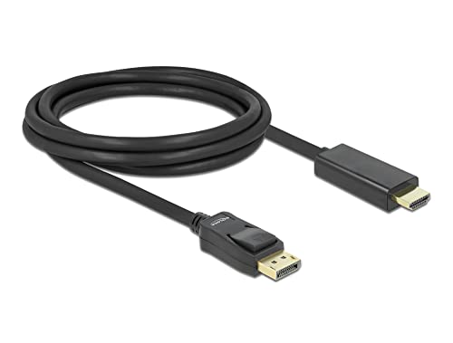 Delock Kabel Displayport 1.2 Stecker zu High Speed HDMI A Stecker 2 m 4K UHD von DeLOCK