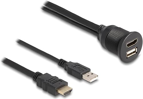 Delock Kabel HDMI-A Stecker und USB 2.0 Typ-A Stecker zu HDMI-A Buchse Delock Kabel HDMI-A Stecker und USB 2.0 Typ-A Stecker zu HDMI-A Buchse von DeLOCK