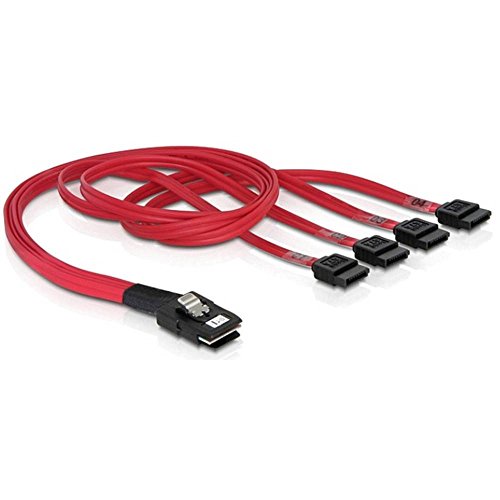 Delock Kabel Mini SAS SFF-8087 > 4 x SATA 7 Pin 0, 5 m Delock Kabel Mini SAS SFF-8087 > 4 x SATA 7 Pin 0, 5 m von DeLOCK