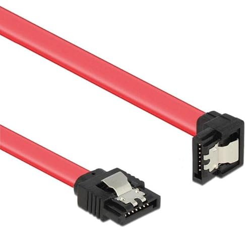 Delock Kabel SATA 6 Gb/s Stecker gerade > SATA Stecker unten 20cm rot Metall von DeLOCK