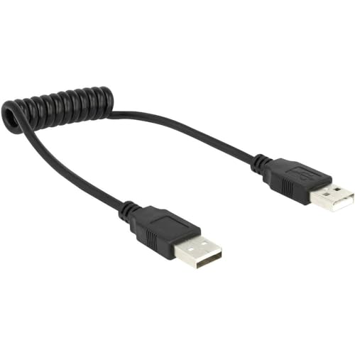 Delock Kabel USB 2.0-A Stecker/Spiralkabel, Stecker/Stecker von DeLOCK