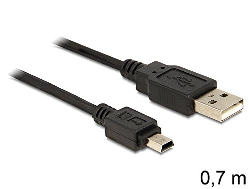 Delock Kabel USB 2.0-A > USB Mini-B 5Pin 0, 70m St Delock Kabel USB 2.0-A > USB Mini-B 5Pin 0, 70m St von DeLOCK