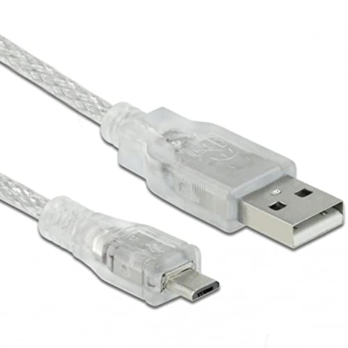Delock Kabel USB 2.0 Typ-A Stecker > USB 2.0 Micro-B Stecker 2 m transparent von DeLOCK