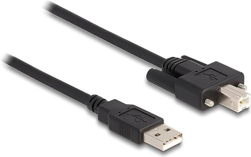 Delock Kabel USB 2.0 Typ-A Stecker zu Typ-B Stecker mit Schrauben 0,5 m von DeLOCK