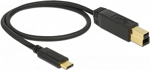 Delock Kabel USB 3.1 Gen 2 USB Type-C Stecker > USB Typ-B Stecker 0,5 m Schwarz Delock Kabel USB 3.1 Gen 2 USB Type-C Stecker > USB Typ-B Stecker 0,5 m Schwarz von DeLOCK