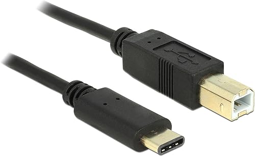 Delock Kabel USB Typ-C 2.0 Stecker > USB 2.0 Typ-B Stecker 0,5 m schwarz von DeLOCK