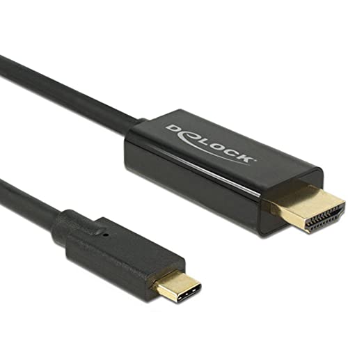 Delock Kabel USB Type-C Stecker > HDMI Stecker (DP Alt Mode) 4K 60 Hz 1 m Schwarz, 85290 von DeLOCK