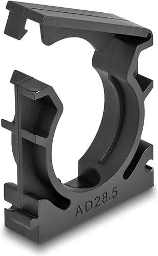Delock Kabelschlauchhalter mit Verschlussclip 28,5 mm 4 Stück schwarz von DeLOCK