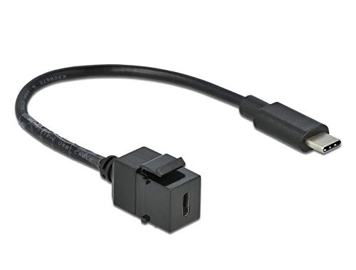 Delock Keystone Modul USB 3.0 C Buchse > USB 3.0 C Stecker mit Kabel Delock Keystone Modul USB 3.0 C Buchse > USB 3.0 C Stecker mit Kabel von DeLOCK