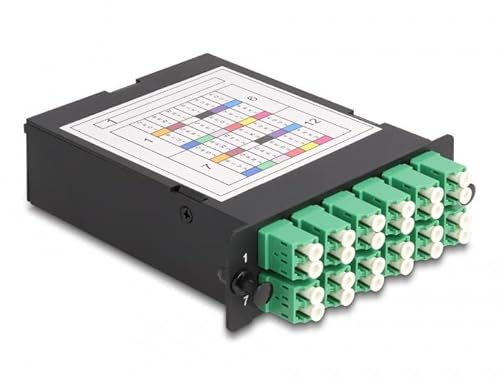 Delock LWL HD (High Density) Kassette MPO Stecker zu 12 x LC Duplex Buchse, von DeLOCK