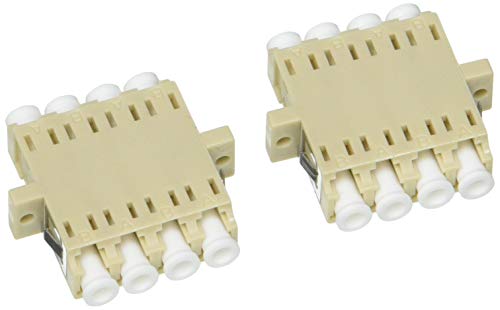 Delock LWL Kupplung LC Quad Buchse zu LC Quad Buchse Multimode 2 Stück beige von DeLOCK