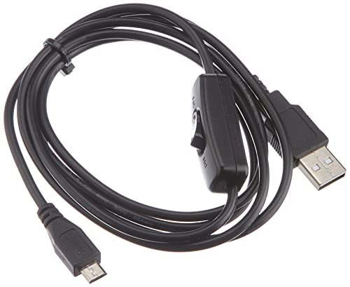 Delock Ladekabel USB 2.0 Typ-A Stecker > USB 2.0 Micro-B Stecker mit Schalter für Raspberry Pi 1,5 m von DeLOCK