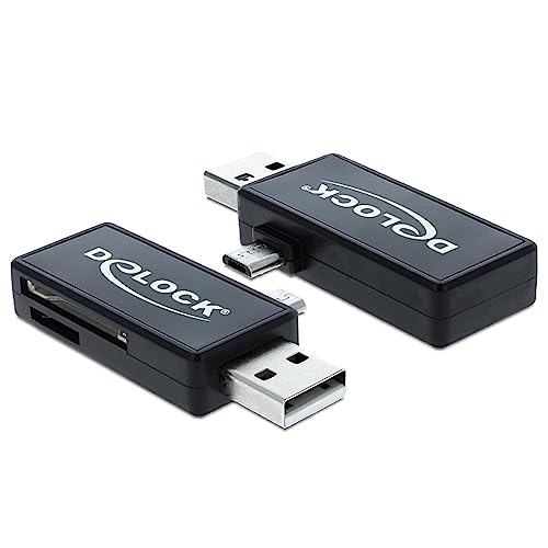 Delock Micro USB OTG Card Reader + USB A Male - Kartenleser (MMC, SD, microSD, SDHC, microSDHC, SDX von DeLOCK