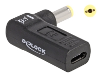 Delock - Netzteil - USB-C (Buchse) auf DC-Buchse 5,5 x 1,7 mm (Stecker) - 19 V - 3 A - gewinkelt - schwarz von DeLOCK