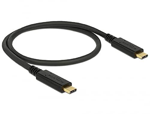 Delock USB 3.1 Gen 2 (10 Gbps) Kabel Type-C zu Type-C, E-Marker, Ausgangsstromstärke bis zu 3A 0,5 Meter von DeLOCK