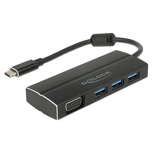 Delock USB 3.1 Type-C zu 3 x USB 3.0 Hub + 1 x VGA von DeLOCK