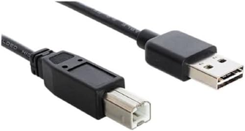 Delock USB-Kabel USB 2.0 USB-A Stecker, USB-B Stecker 1.00m Schwarz beidseitig verwendbarer Stecker, von DeLOCK