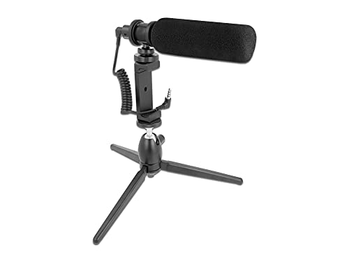 Delock Vlog Shotgun Mikrofon Set für Smartphones und DSLR Kameras von DeLOCK