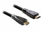 High-Speed-HDMI®-Kabel mit Ethernet, (Premium) vergoldete Kontakte, Stecker A an Stecker A, 3m, Delo von DeLOCK