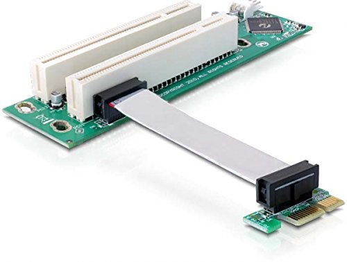 Interface Card/PCI Express Riser Kabel x1 zu 2 x PCI 32Bit 5 V, 9 cm lang Flexibles Kabel; Links® Delock 41341 von DeLOCK