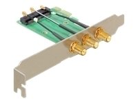 PCIe Karte zu Mini PCIe 3x RP-SMA Antennenanschluss, Delock® [89294] von DeLOCK