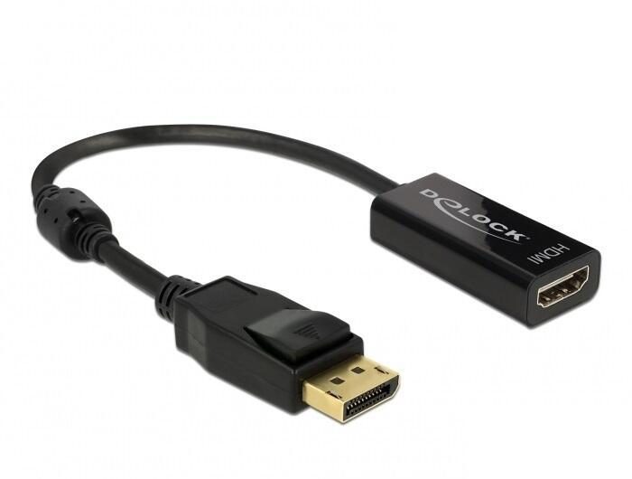 DeLOCK Adapter DisplayPort 1.2 Stecker zu HDMI Buchse von DeLock